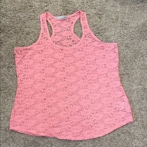 Maurices Pink Lace Tank Top